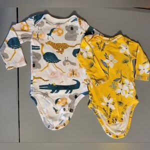 Bodysuits Baby Girls Set Of 2 Long Sleeve